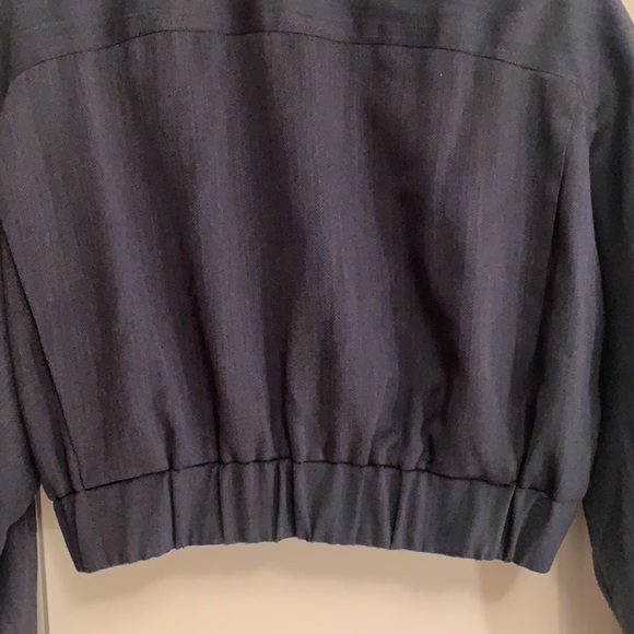 Vintage 90’s Karen Perry bomber jacket with leather piping - Picture 9 of 12